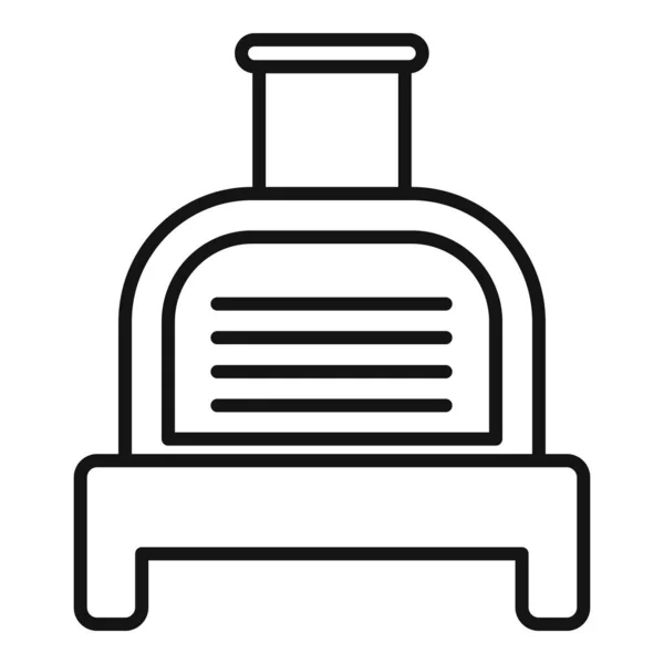 Smokehouse icono de menú contorno vector. Horno de casa — Vector de stock