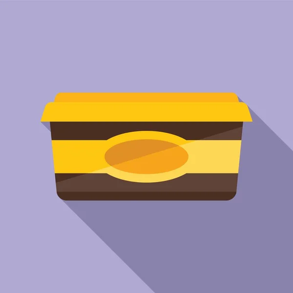 Иконка шоколадной пасты плоский вектор. Какао-банка — стоковый вектор