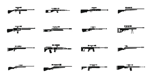 狙撃武器アイコンシンプルなベクトル。陸軍銃 — ストックベクタ