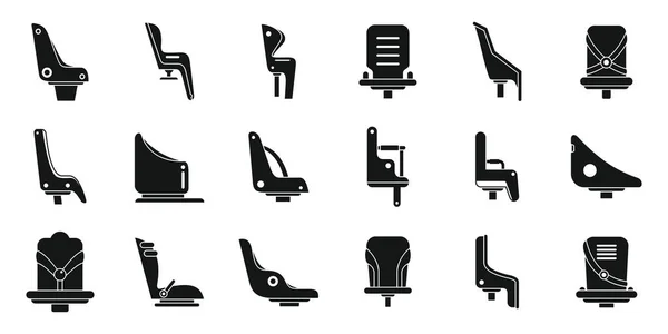 Fahrradsymbole für Kindersitze setzen einen einfachen Vektor. Erwachsenenfahrrad — Stockvektor