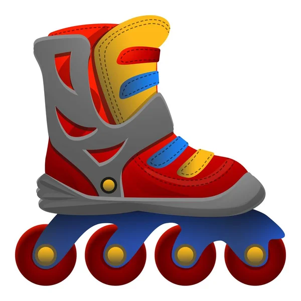 Enfants patins à roulettes icône dessin animé vecteur. Botte enfant — Image vectorielle