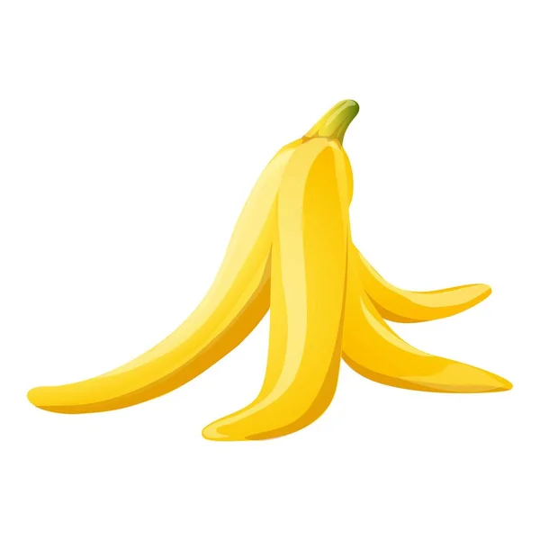 Banana skin icon cartoon vector. Fruit trash — Stock Vector