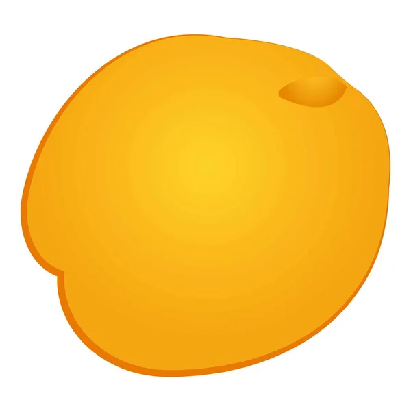 Vecteur de dessin animé icône abricot entier. Fruits alimentaires — Image vectorielle