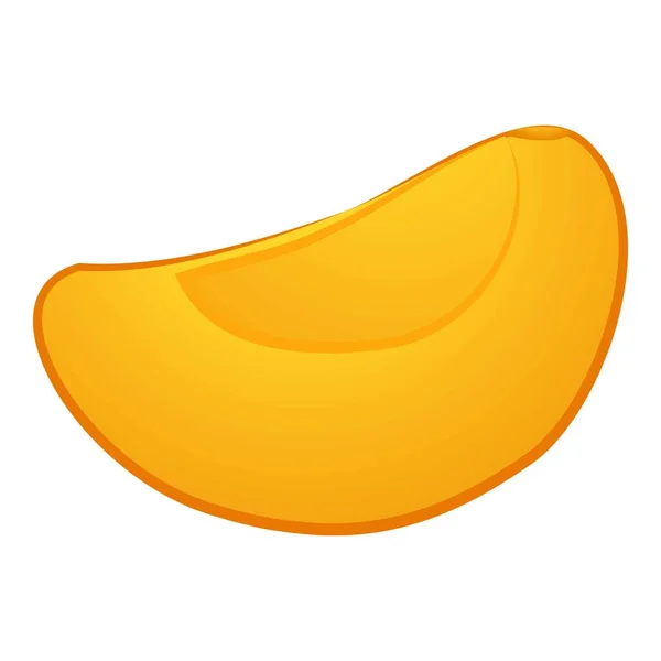 Piece peach icon cartoon vector. Fruit slice — Stock Vector