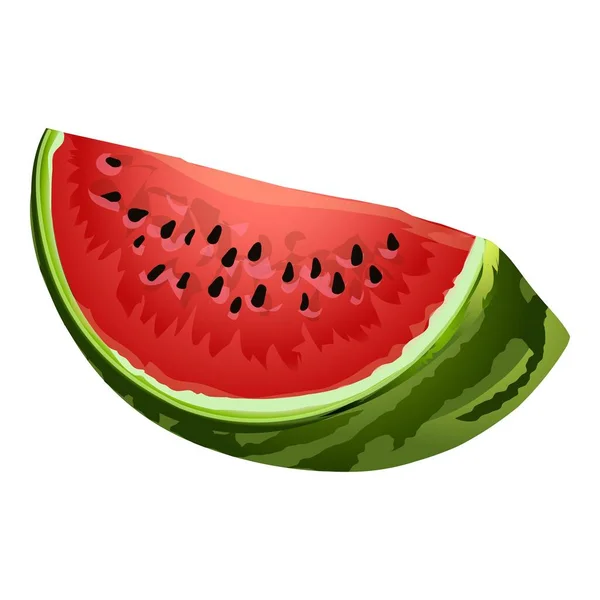 Vecteur de dessin animé icône pastèque d'été. Melon d'eau — Image vectorielle