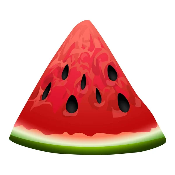 Eco watermelon icon cartoon vector. Buah musim panas - Stok Vektor