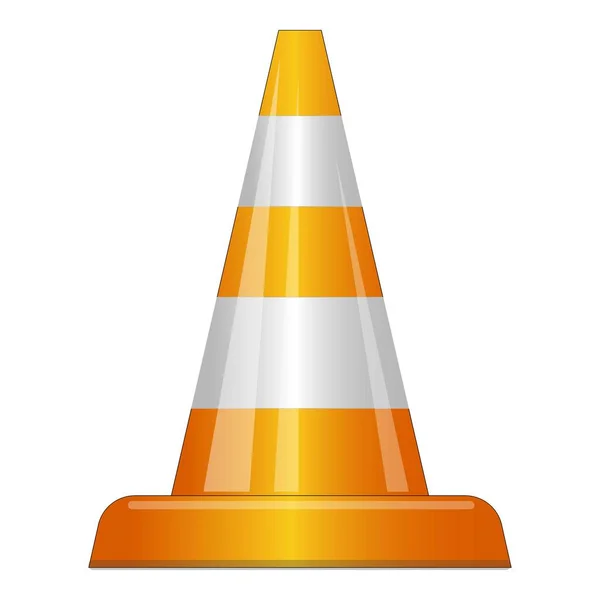 Road cone icon cartoon vector. Safety traffic — Stock Vector