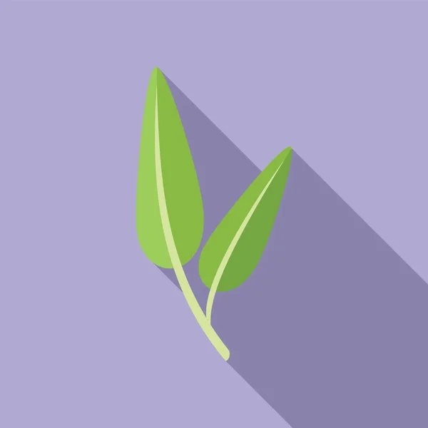 Sage icône de romarin vecteur plat. Plante feuillue — Image vectorielle