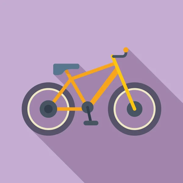 Значок спортивного велосипеда плоский вектор. Активный образ жизни — стоковый вектор