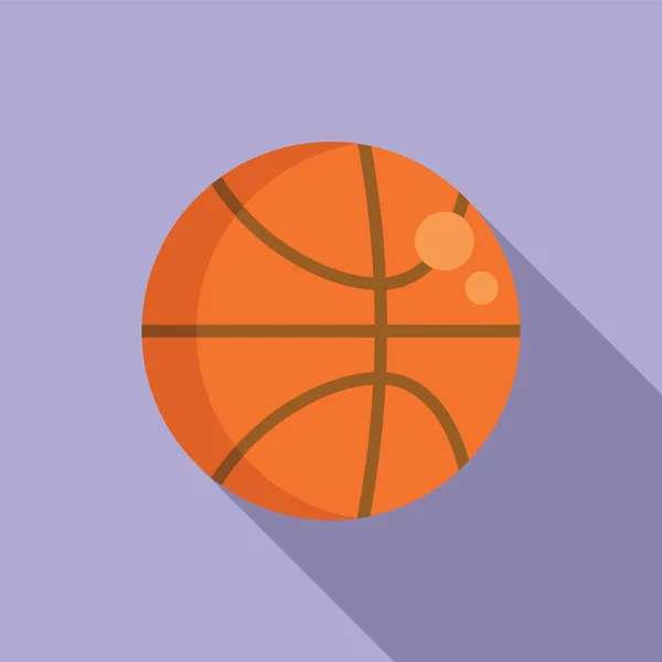 Баскетбольний м'яч значок плоский вектор. Активний спорт — стоковий вектор