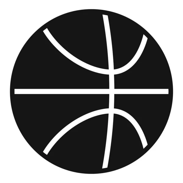Icono de pelota de baloncesto vector simple. Deporte activo — Vector de stock