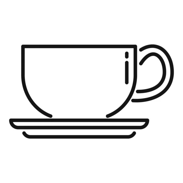 Forró kávé csésze ikon körvonalvektor. Táplálkozás — Stock Vector
