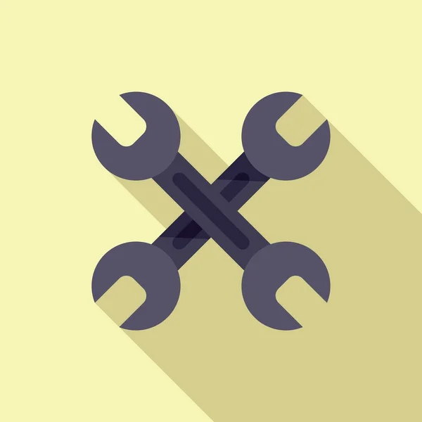 Bike repair keys icon flat vector. Fix cycle — Stock Vector