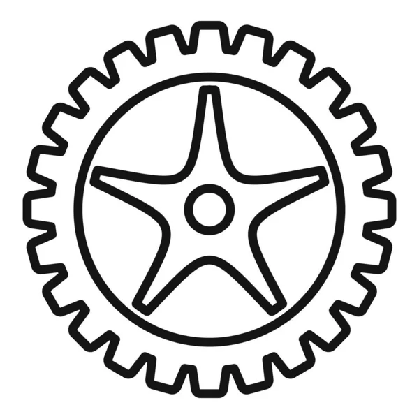 Bike crank arm icon outline vector. Mechanic fix — Stock Vector