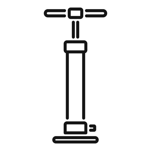 Vélo icône pompe à air contour vecteur. Atelier de réparation — Image vectorielle