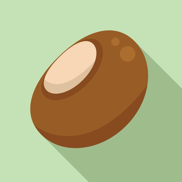Chestnut icon flat vector. Autumn fruit
