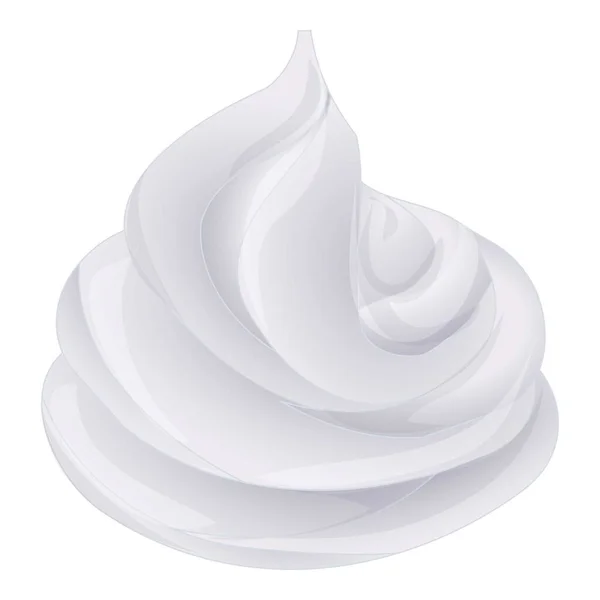 Merengue icono crema vector de dibujos animados. Espuma de pastel — Archivo Imágenes Vectoriales