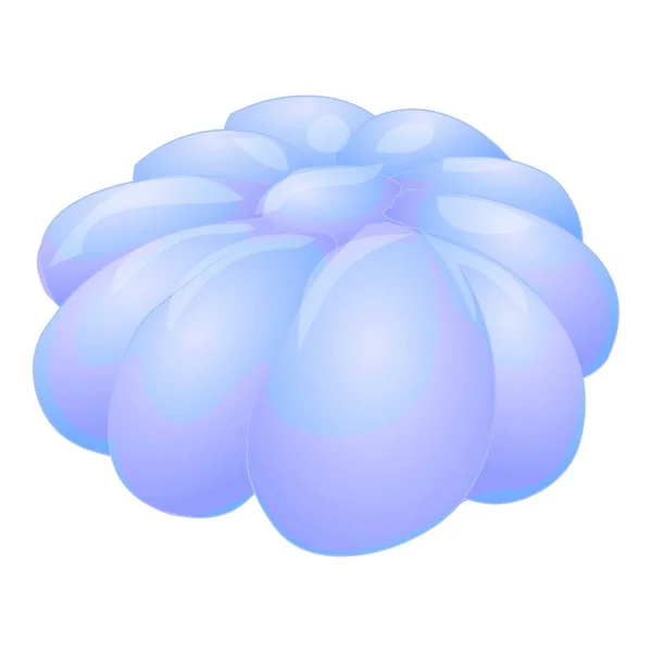 Vettore di cartoni animati icona meringa blu. Crema turbinio — Vettoriale Stock