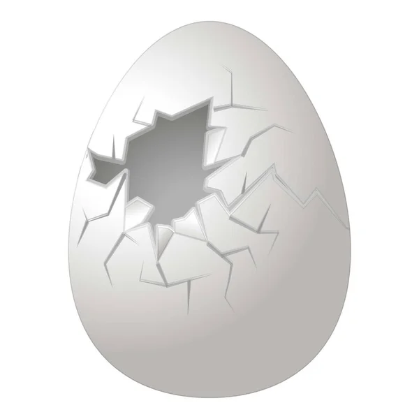 Kabuklu yumurta ikonu çizgi film vektörü. Yumurta kabuğu paskalyası — Stok Vektör