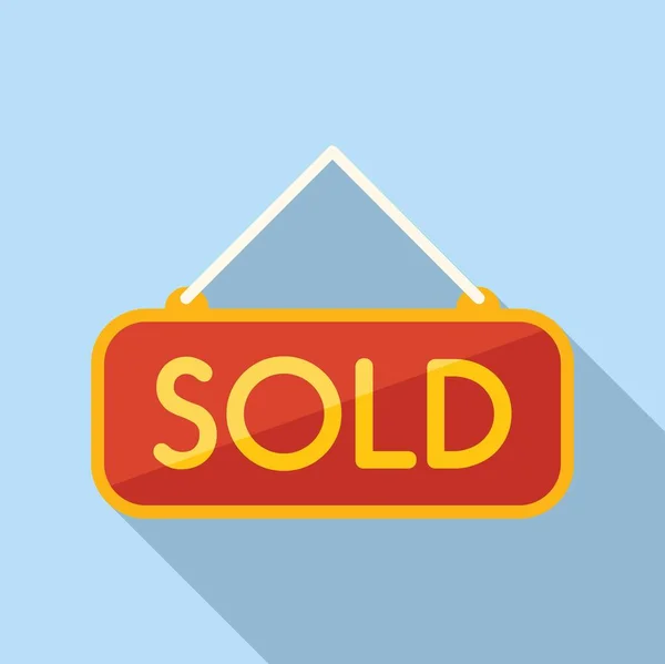 Leilão vendido ícone vetor plano. Preço de venda —  Vetores de Stock