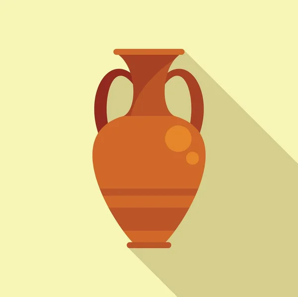 Antica icona dell'asta vaso vettore piatto. Prezzo di vendita — Vettoriale Stock