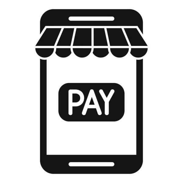 Payez boutique en ligne icône vecteur simple. Paiement d'argent — Image vectorielle