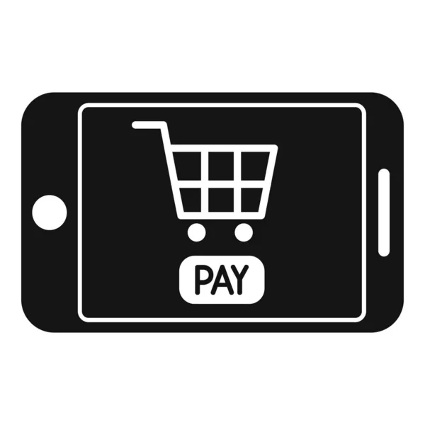 Pay shop icône simple vecteur. Argent en ligne — Image vectorielle