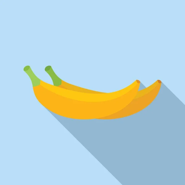 Breakfast banana bea icon flat vector. 건강에 좋은 음식 — 스톡 벡터