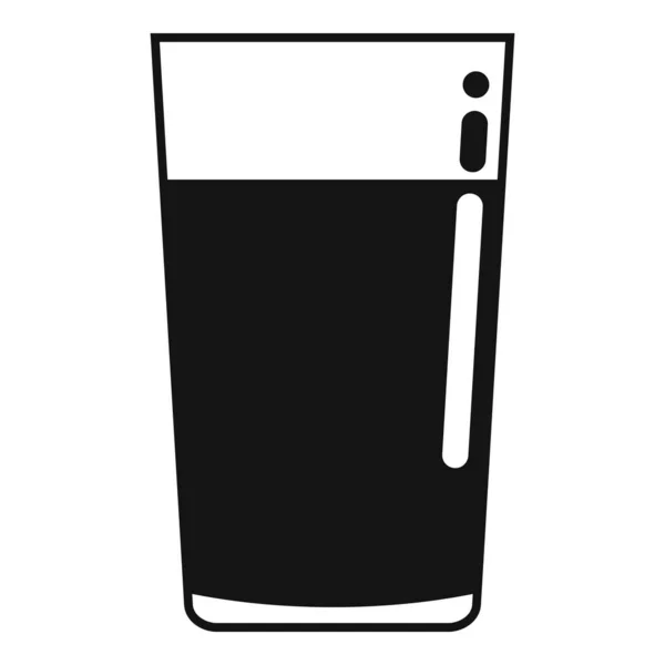 Icono de vidrio de leche vector simple. Copa de bebida — Archivo Imágenes Vectoriales