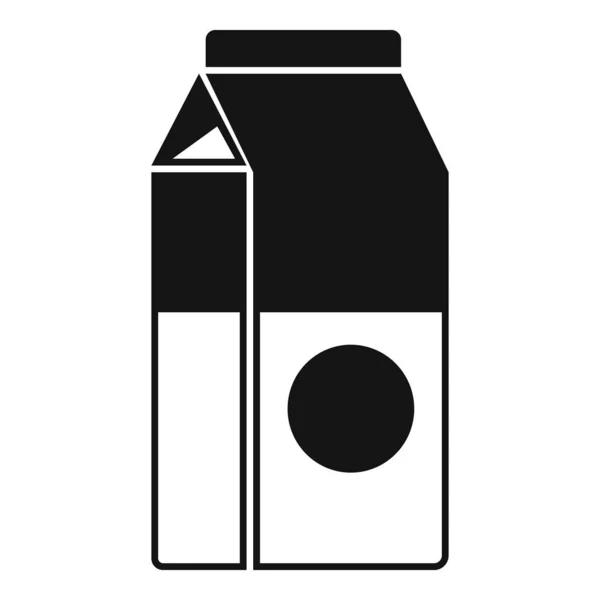 Milk pack icon simple vector. Dairy calcium — Stock Vector