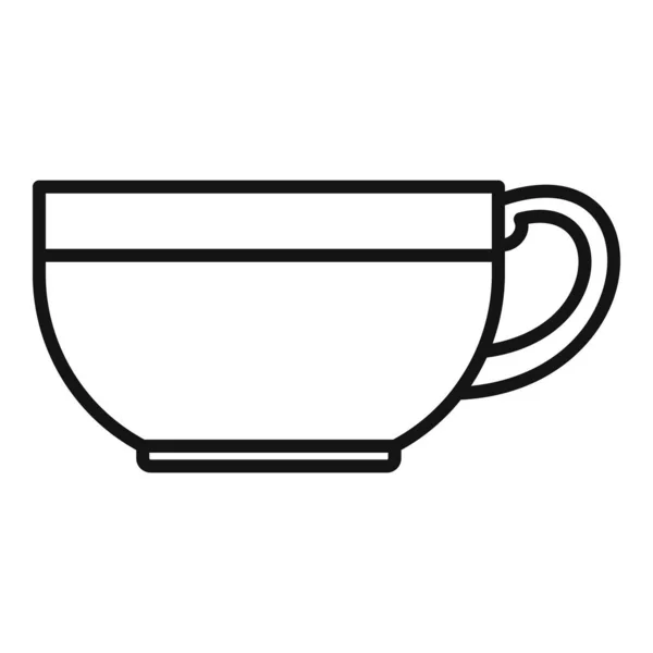 早餐茶杯图标勾勒病媒.食品餐 — 图库矢量图片