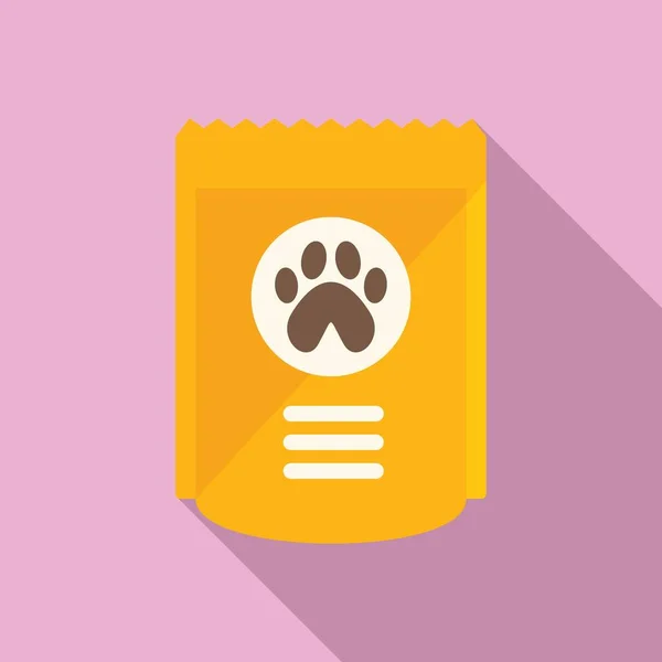 Novo ícone de comida de cachorro biscoito vetor plano. Alimentos para animais —  Vetores de Stock