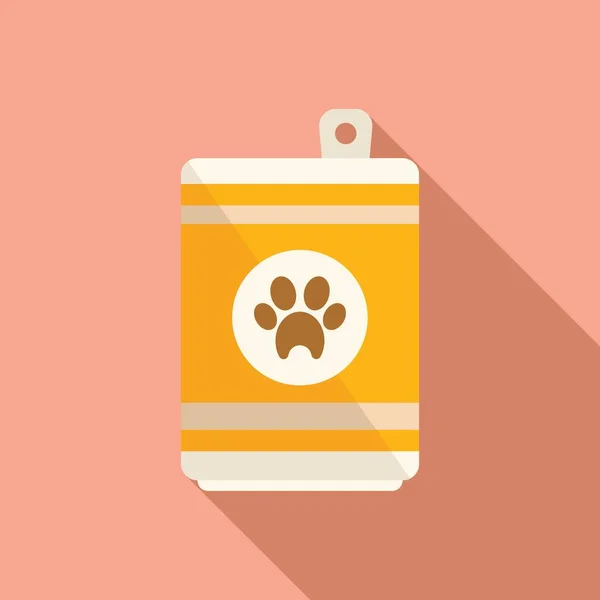 Container cão comida pode ícone vetor plano. Boliche —  Vetores de Stock