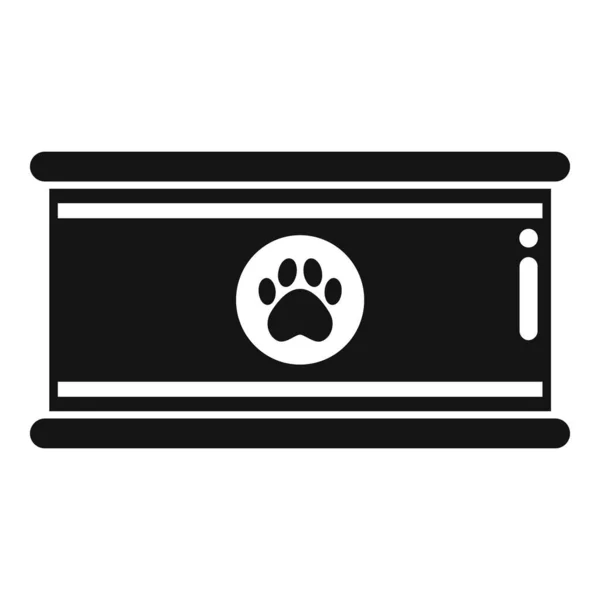 Dog food can icon simple vector. Animal pet — Stock Vector