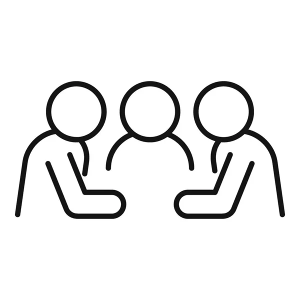Boîte de dialogue de groupe icône contour vecteur. Parle. — Image vectorielle