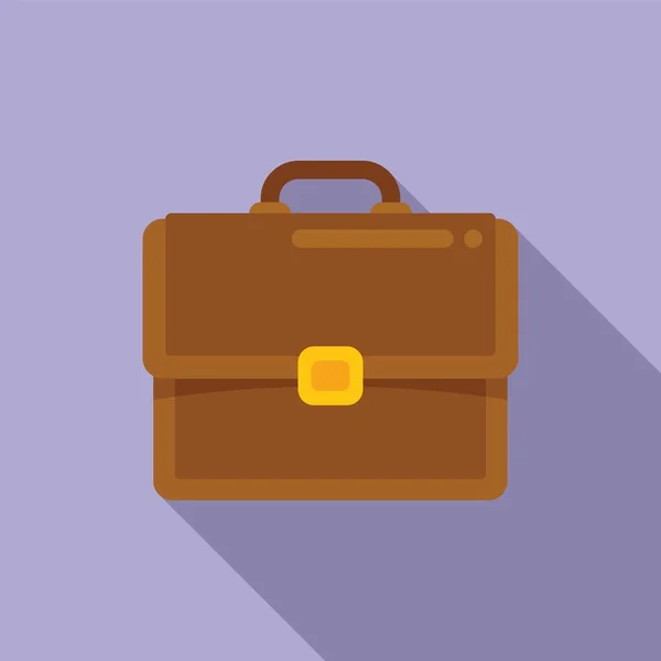 Бизнесмен портфель иконка значок плоский вектор. Рабочая сумка — стоковый вектор