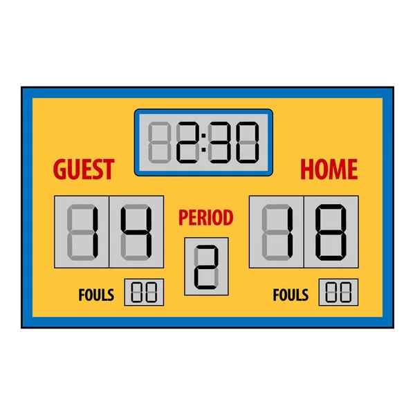 Scoreboard icon cartoon vector. Basketball equipment — Stock Vector