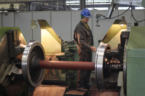 Worker in metal processing industry