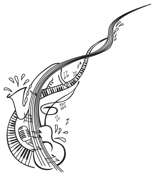 Composición musical abstracta — Archivo Imágenes Vectoriales