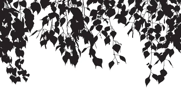 Silhouette delle foglie — Vettoriale Stock