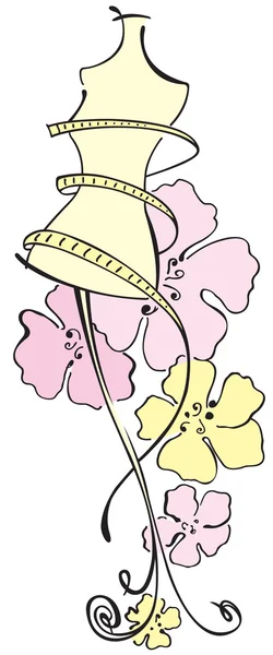 Schnuller mit Blumen — Stockvektor