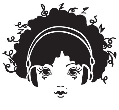 Müzik dinleyen kız