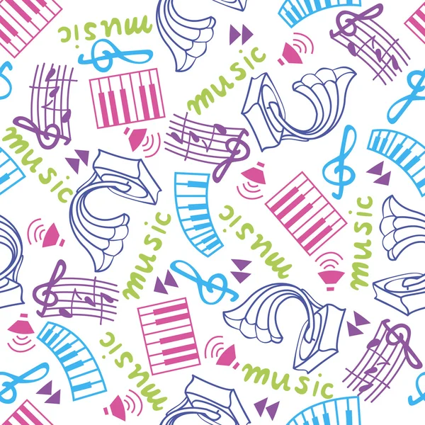 Music seamless pattern — Stock Vector