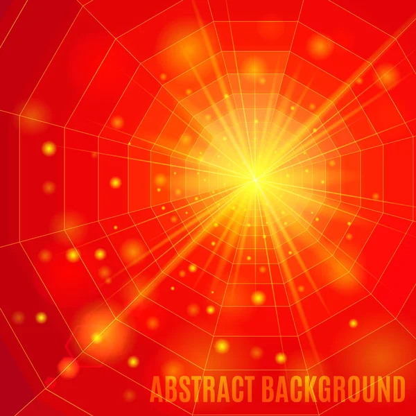 Red abstract background with flare. — Stock Vector
