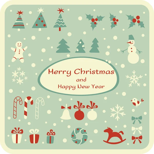 Set of Christmas graphic elements — Stock Vector