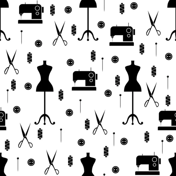 Seamless vector sewing pattern — Stock Vector