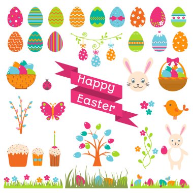 Paskalya düz öğeleri kümesi.