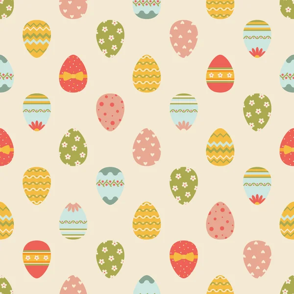 Patrón de Pascua sin costuras con huevos. — Vector de stock