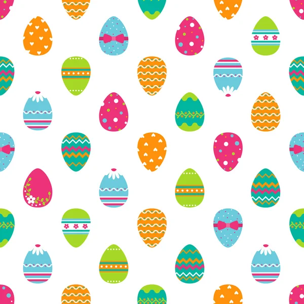 Patrón de Pascua sin costuras con huevos. — Vector de stock