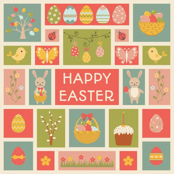 Holiday card with Easter element. — Stock Vector